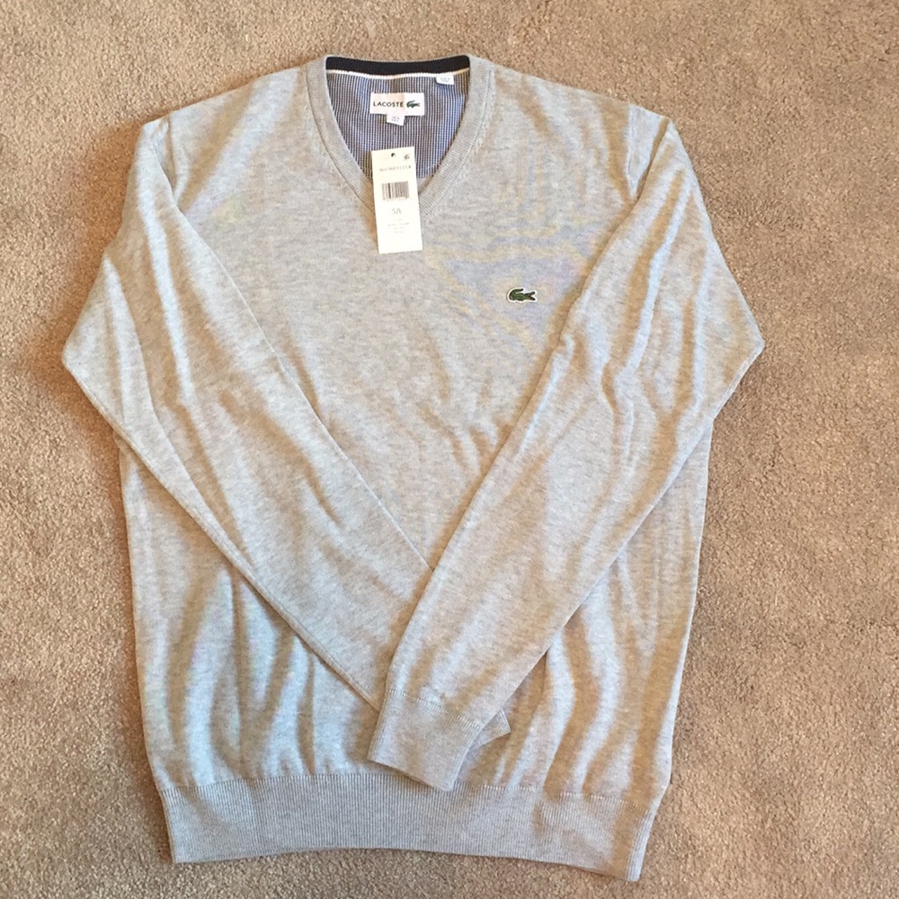 Brand new, never worn. NWT! Lacoste vneck sweater